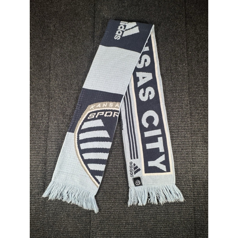 Sporting Kansas City Sporting KC Adidas MLS Soccer Scarf Light/Dark Blue